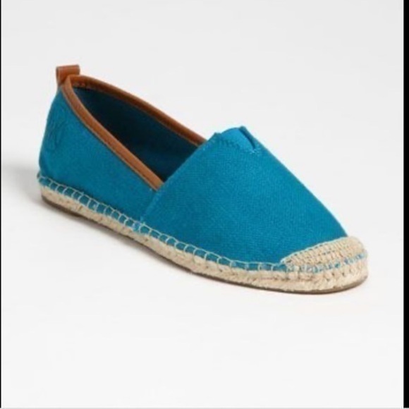 Michael Kors teal Meg Espadrilles slip on flats - Picture 1 of 7
